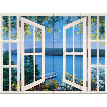 Tile Mural, Dr-Island Time With Window by Diane Romanello