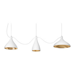 Swell String 3 Mixed Pendant | White - Pendant Lighting