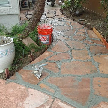 Flagstone walkway