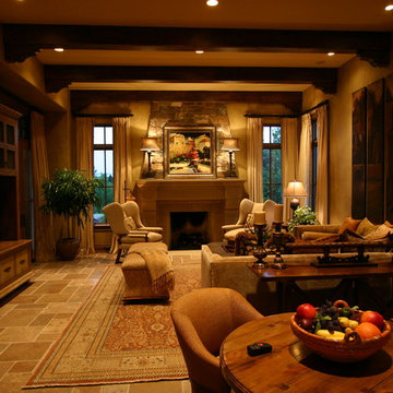 Tuscan style kitchen and bath