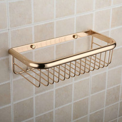 Antique Brass Ti-PVD Single Layer Wall-mounted Soap Basket TGB1011 - Bathroom Accessories