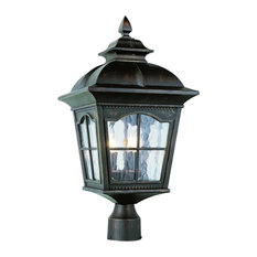 3-Light Post Lantern, Antique Rust