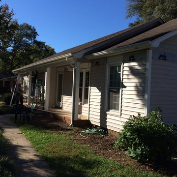 Charlotte, NC, upscale vinyl siding replacement by Belk Builders.