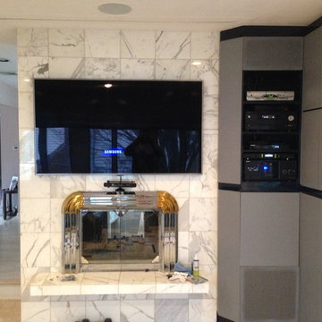 "Impossible" TV on Marble Fireplace