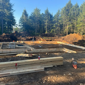Concrete Block Foundation And Footings With Exterior Waterproofing
