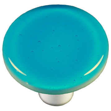 Turquoise Blue Knob Round, Alum Post