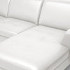 Baxton Studio Donovan Cream Leather Modern Sectional Sofa
