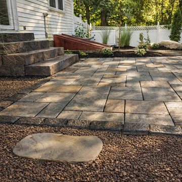 Paver Patio Renovation with Fire Pit & Steps in Niskayuna, NY