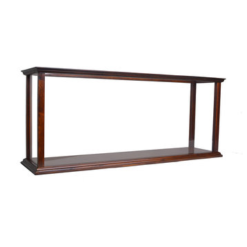 Display Case for Cruise Liner Midsize Classic Brown Display Case for Model Ships