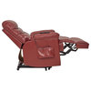Prolounger Power Recline And Lift Wall Hugger Chair, Burgundy Red Polyurethane