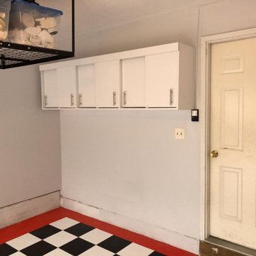 Custom Small White Garage Cabinet Project