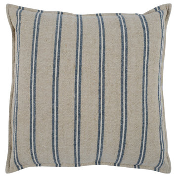 Demi 20" Rectangular Throw Pillow, Natural Blue