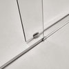 Vanity Art Frameless Single Sliding Glass Barn Shower Door, Polished Chrome