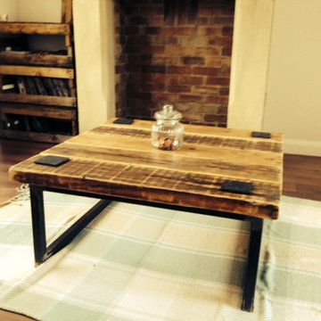 Industrial Mill Style Reclaimed Wood Coffee Table