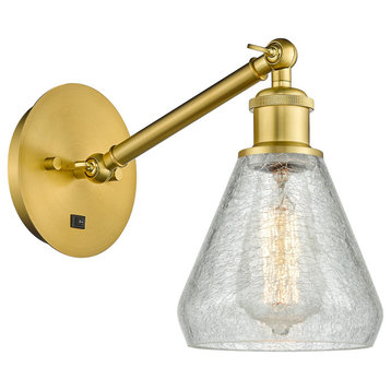 Innovations 317-1W-SG-G275-LED 1-Light Sconce, Satin Gold