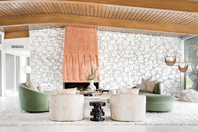 Inspiration for a 1960s living room remodel in Other