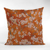 Persimmon Garden Cherry Blossoms Luxury Throw Pillow, Double sided 24"x24"