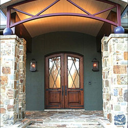 Custom Entry Double  Arched Doors - Front Doors