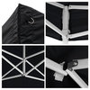 10'x20' Ez Pop Up Folding Market Wedding Party Tent Outdoor With Sidewall Black