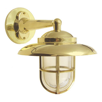 Nautical Outdoor Wall Sconce (Solid Brass / Indoor / 10+ Finishes), Unlacquered