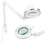 Brightech - Brightech Lightview Desk Lamp with Clamp, Dimmable Color Changing, 5 Diopter, White - Magnifying Glasses With Light For up Close Work: This magnifying glass with light is designed for people who need continuous up close focused work or anyone who needs visual aids to reduce eye fatigue. With high-quality lenses, you won’t feel dizzy when you use it for reading, cross-stitching, sewing, painting, needlework, and other small projects. Things are in focus 8" away.