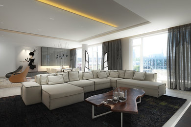 Inspiration for a contemporary living room remodel in Other