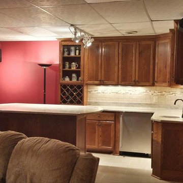 Basement Remodel with Bar