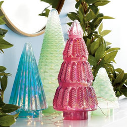 Sugar Plum Glass Trees - Christmas Decorations