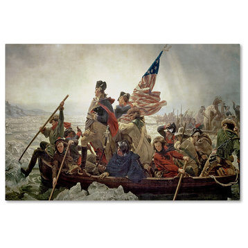 'Washington Crossing Delaware River in 1776' Canvas Art by Emanuel Leutze