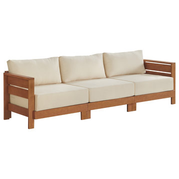 Barton Weather-Resistant 3-Person Outdoor Couch With Fade-Proof Cushions