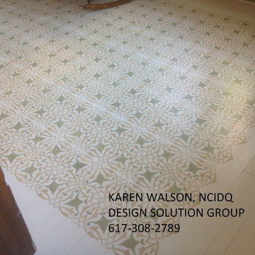Custom Painted Stenciled Floor