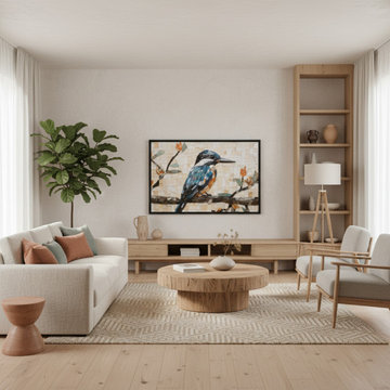 A Kingfisher Mosaic Digital Artwork Modern Style Wall Art