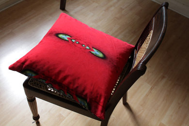 Temminck's Tragopan Velvet Cushion