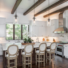 Kitchen with Wood beams