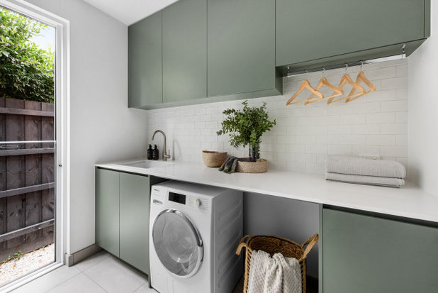 Contemporary Laundry Room by M.J.Harris Group
