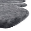Gloss Beige Faux Fur Area Rug, Black