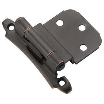 2 Pack, Self-Closing, Face Mount Inset Hinge, 3/8" Thick, Oil-Rubbed Bronze