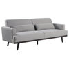 Pemberly Row 2-Piece Fabric Upholstered Sofa Set with Track Arm in Gray