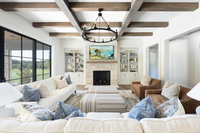Inspiration for a transitional living room remodel in Louisville