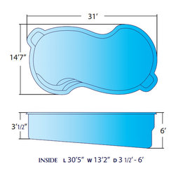 Baron by Alaglas - Large Fiberglass Pool - Outdoor Products