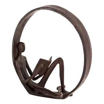 Danya B Encircled Reader Iron Sculpture