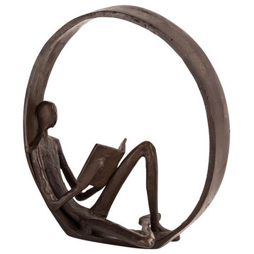 Danya B Encircled Reader Iron Sculpture