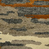Abstract Glencoe Area Rug, Orange, 4'x6', Abstract