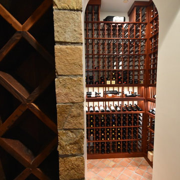 Rancho Santa Fe Custom Wine Cellar Traditional Wine Room San Diego Rustic Home