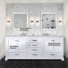 Dukes Bath Vanity, White, 80", Marble Top, Vanity, Countertop, and Sink