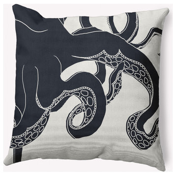 26x26" Gus Nautical Decorative Indoor Pillow, Shark Blue