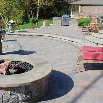 Outstanding Overlook Patio with Terraced Retaining Walls (Plainfield, IN)