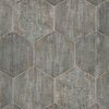 Retro Hex Cendra Porcelain Floor and Wall Tile