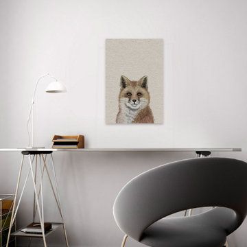 "Foxy Stare" Painting Print on Wrapped Canvas