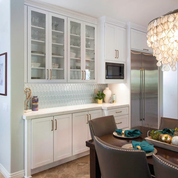 Glamour White Shaker Carlsbad Kitchen Remodel